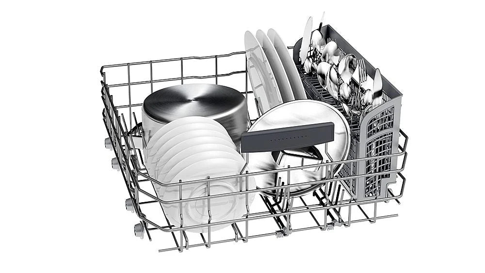 Bosch - 800 Series 24" Top Control Built-In Dishwasher with CrystalDry, Stainless Steel Tub, 3rd Rack, 42 dBa - Custom Panel Ready