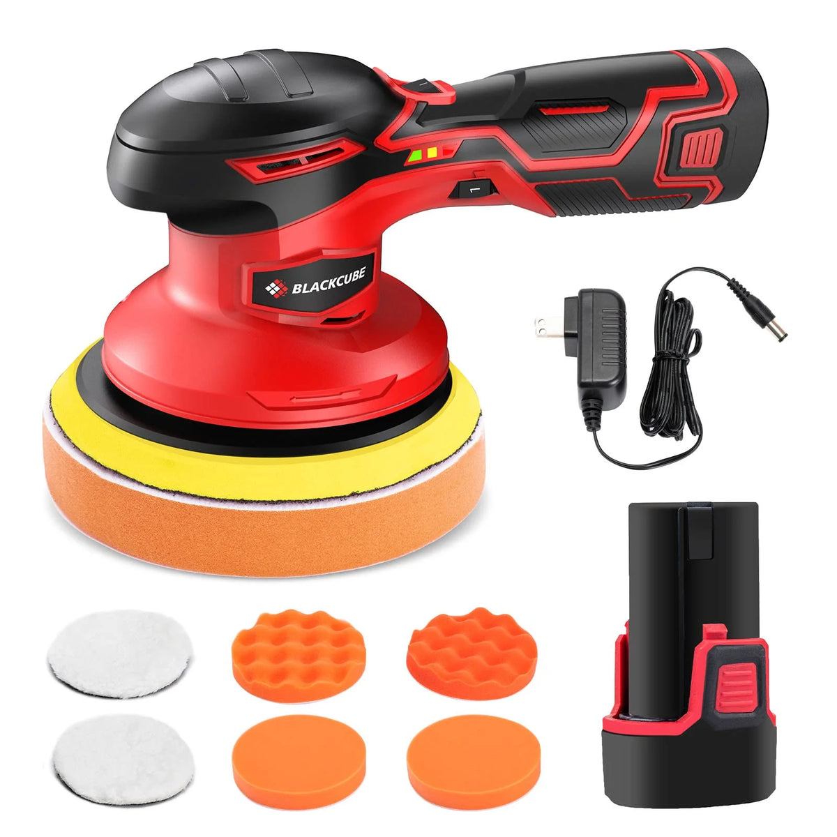 BLACKCUBE Cordless Polisher Lithium Ion Rechargeable