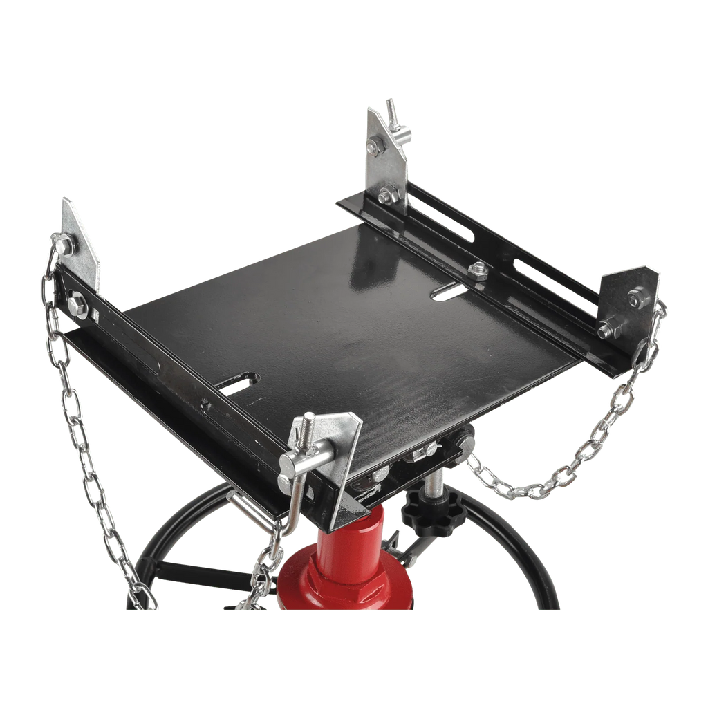 FGJQEFG Transmission Jack 1100Lbs 2 Stage Hydraulic High Lift Vertical Telescopic 34" - 68" Adjustable Height with Foot Pedal Wheels