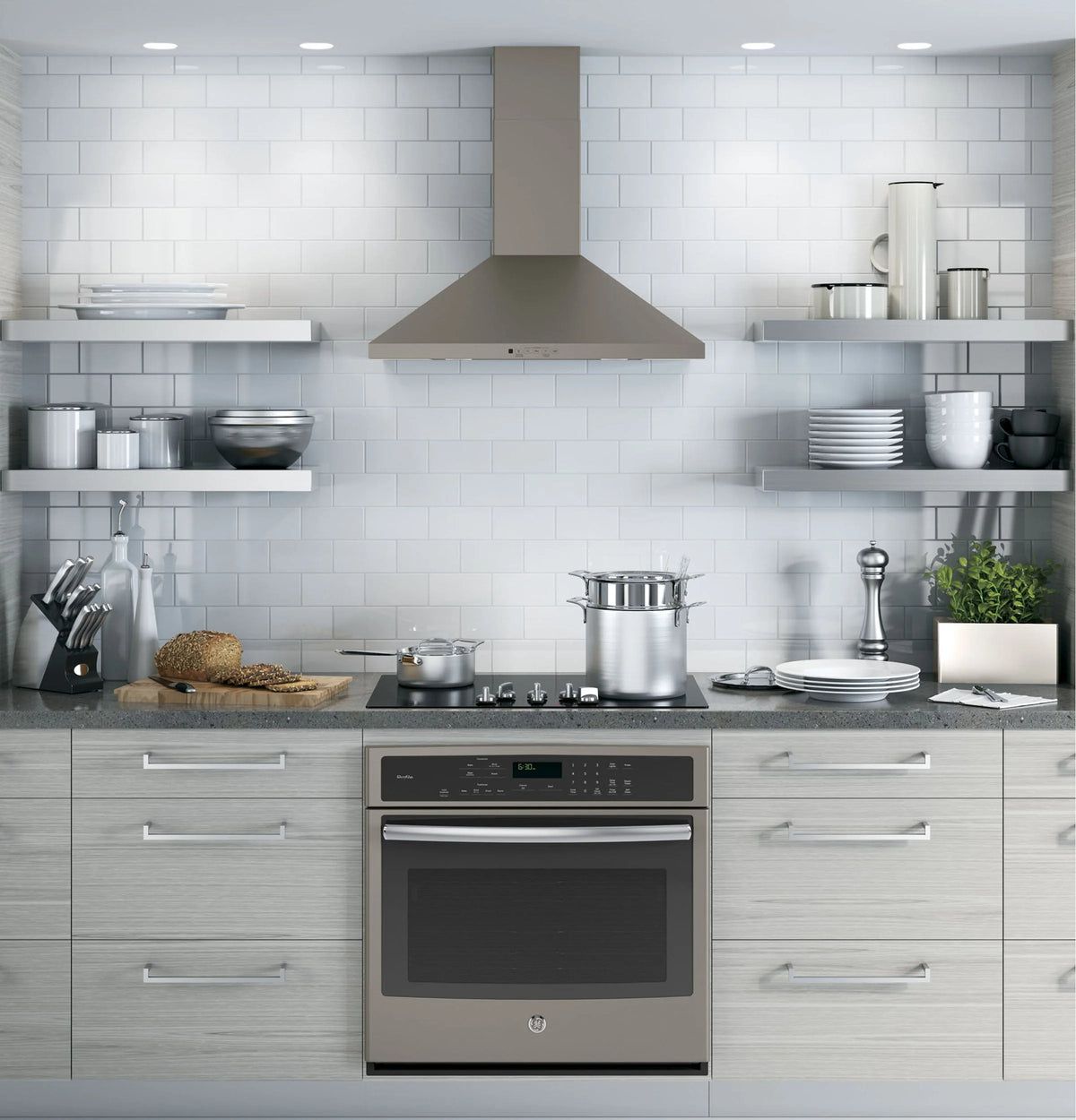 GE - 30" Convertible Range Hood - Slate