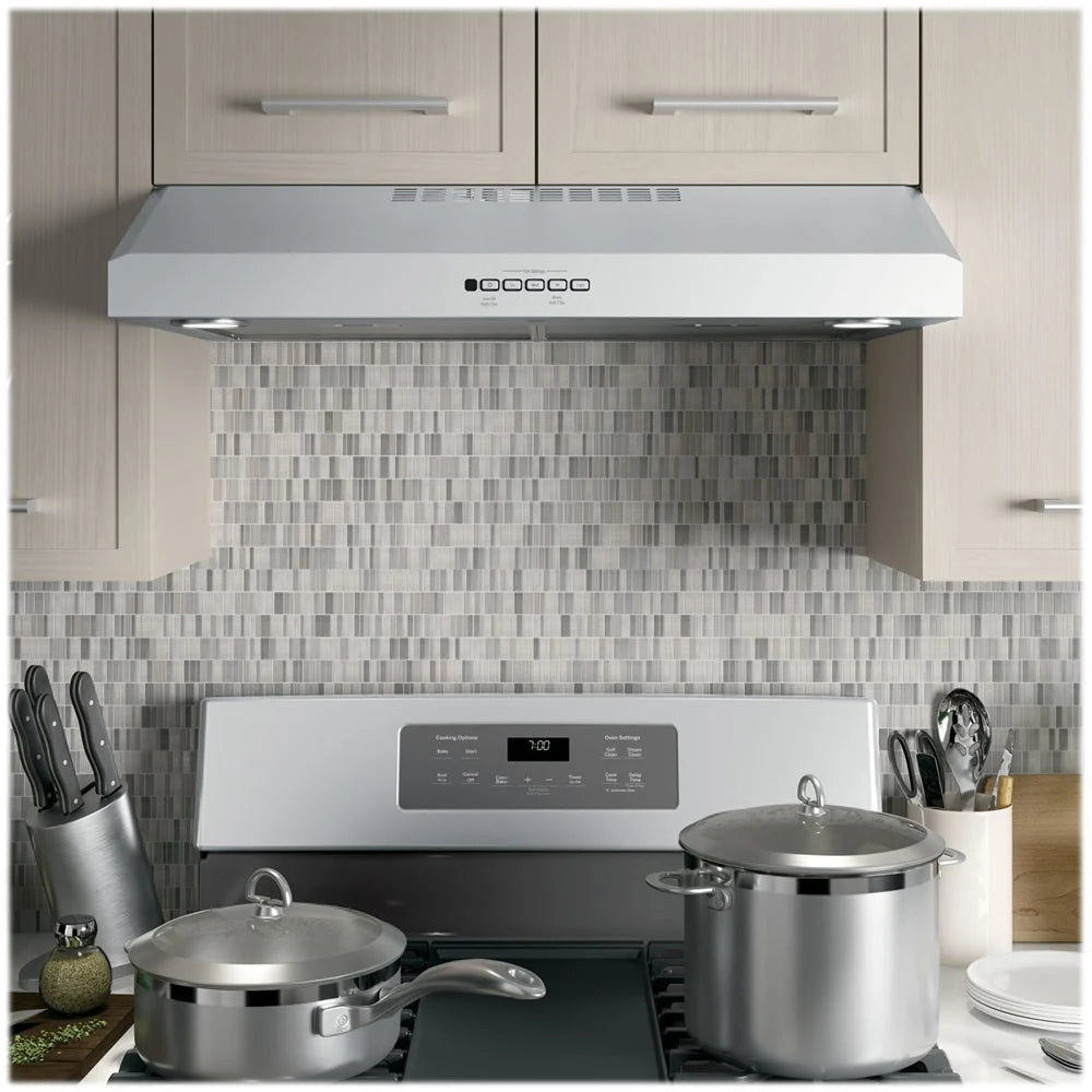 GE - 30" Convertible Range Hood - Stainless steel