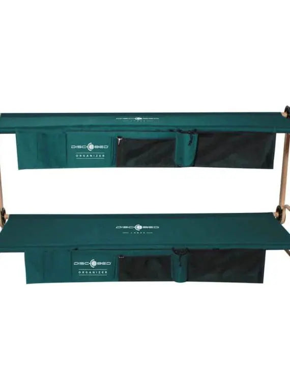 Disc-O-Bed Cam-O-Bunk Large Double Cot  Benchable Military-Grade Camping Cot with Integrated Storage Organizers