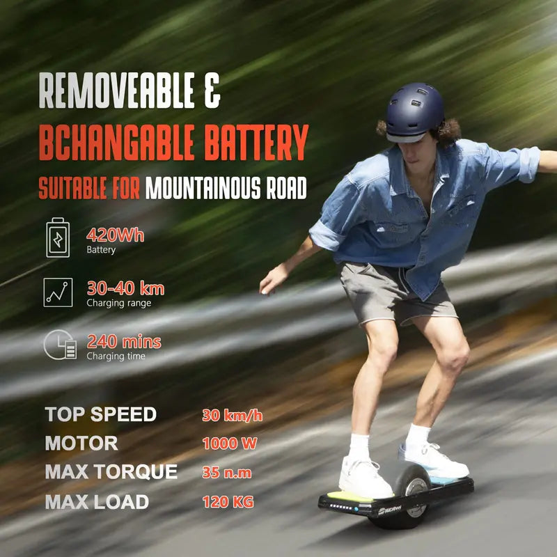 Unicycle T2 Electric Skateboard – Self-Balancing Commuter Board with Dual-Wheel Drive