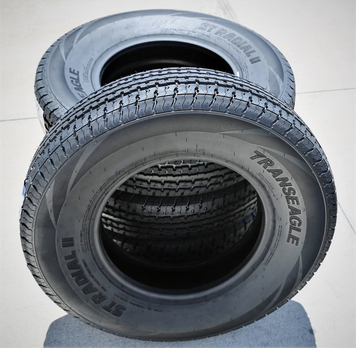 Set of 4 Transeagle ST Radial II Steel Belted ST225/75R15 225/75R15 117/112 L E 10 Ply Trailer Tires