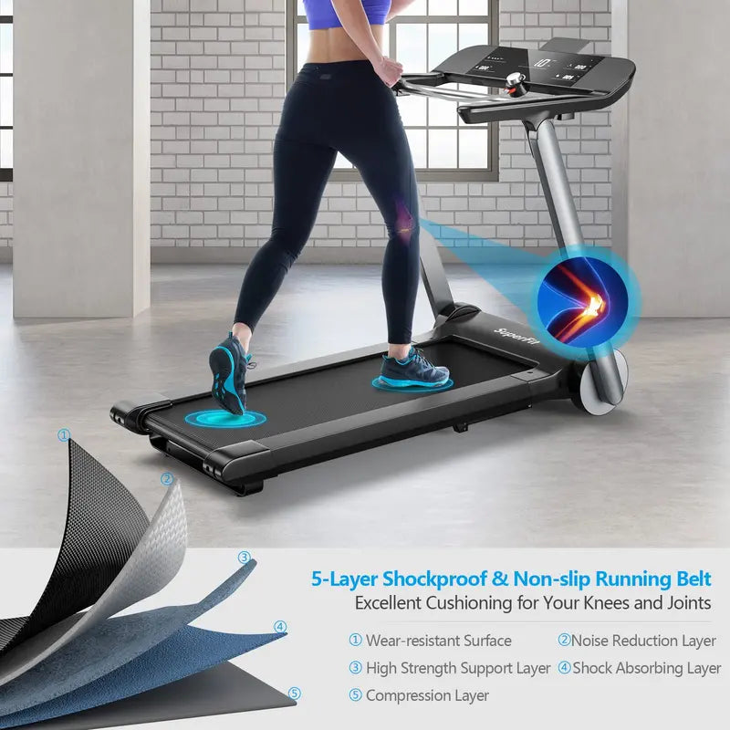Commercial-Grade Folding Treadmill  Heavy-Duty Gym-Ready Running Machine