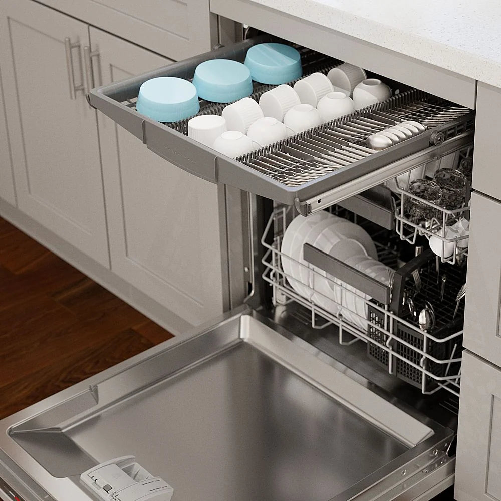 Bosch - 800 Series 24" Top Control Smart Built-In Dishwasher with 3rd Rack and 42 dBA - Custom Panel Ready