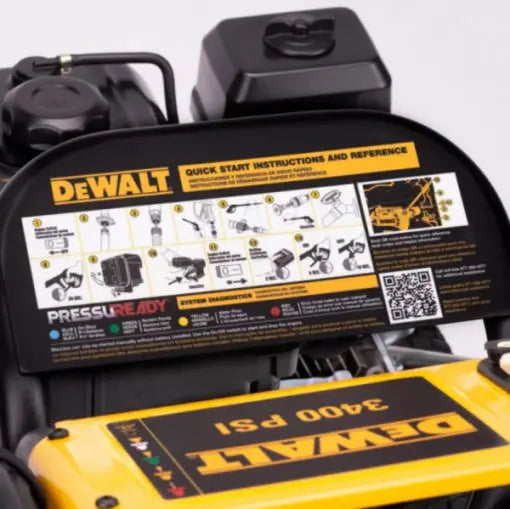 DEWALT Pressure Ready Gas Pressure Washer  3400 PSI / 2.5 GPM Cold Water Cleaning System