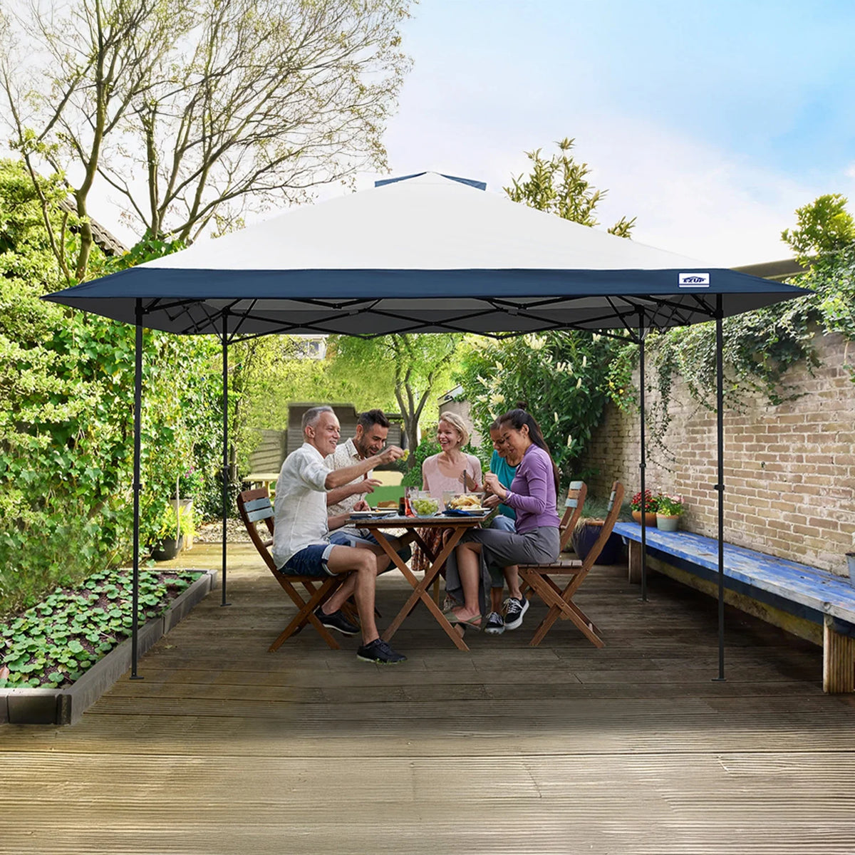 E - Z UP 13x13 ONE - UP Instant Canopy Tent ?pop up Outdoor Shade Tent with Vented Top, Adjustable Height & Roller Bag