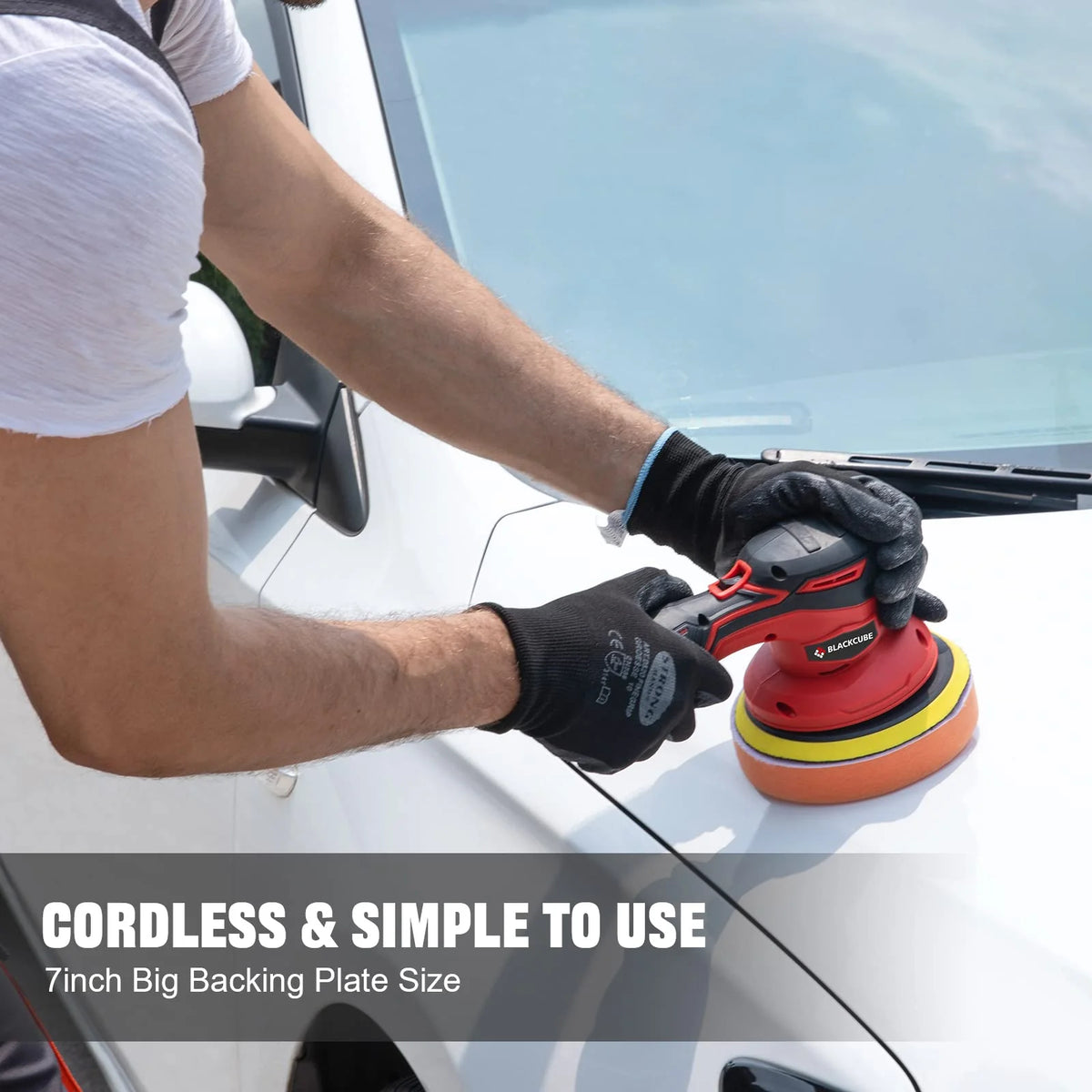 BLACKCUBE Cordless Polisher Lithium Ion Rechargeable