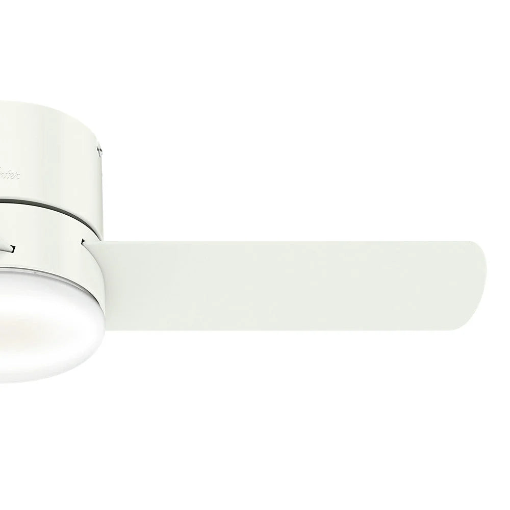 Hunter 59452 44 in. Minimus Ceiling Fan with Remote and LED Light Kit (Fresh White)