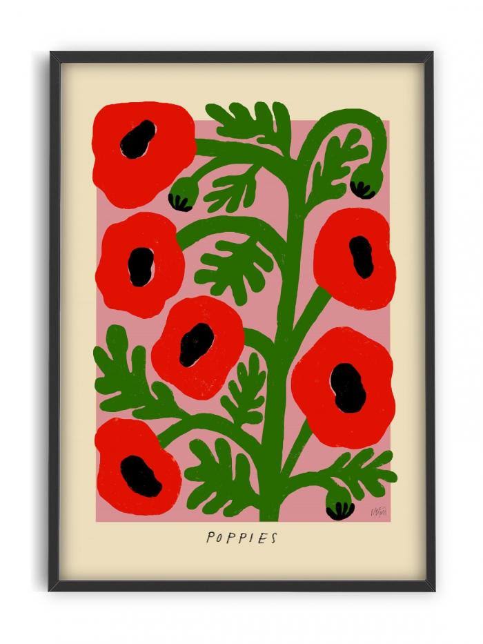 Madelen - Poppies - Art Print - Poster - 24x36 inch