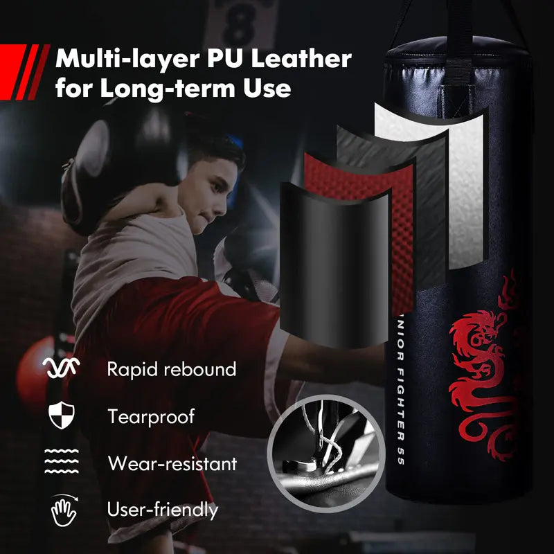 Complete Boxing Training Set  40-LB Heavy Bag, Gloves, Duffel Bag & Jump Rope