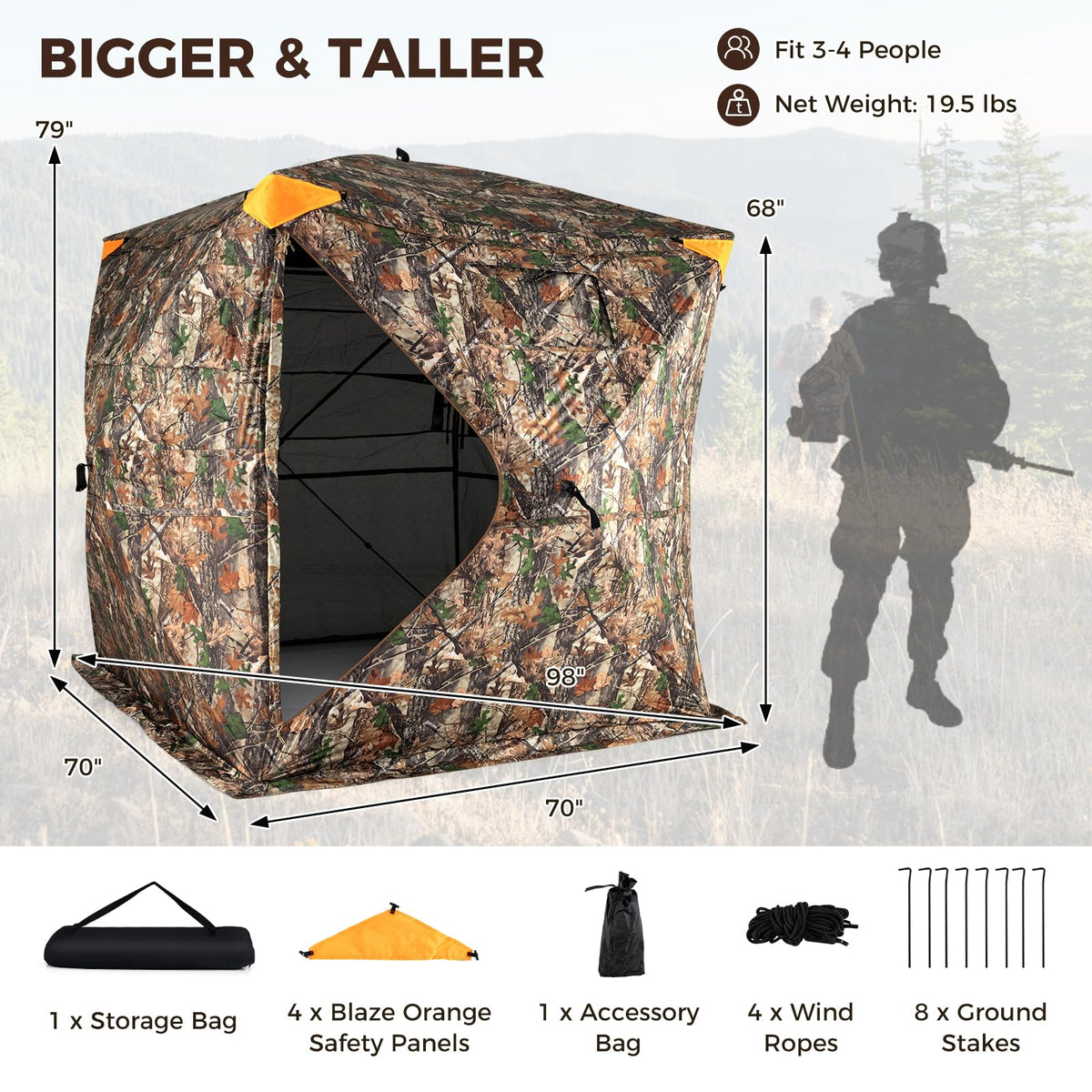 Tangkula 270° See Through Hunting Blind