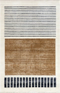 nuLOOM Keeva Modern Striped Fringe Beige 8 ft. x 10 ft. Area Rug