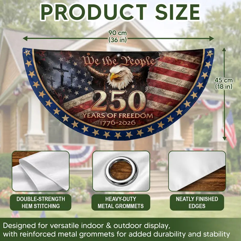 USA Bicentennial Fence Flag – 1776–2026 Commemorative Patriotic Banner