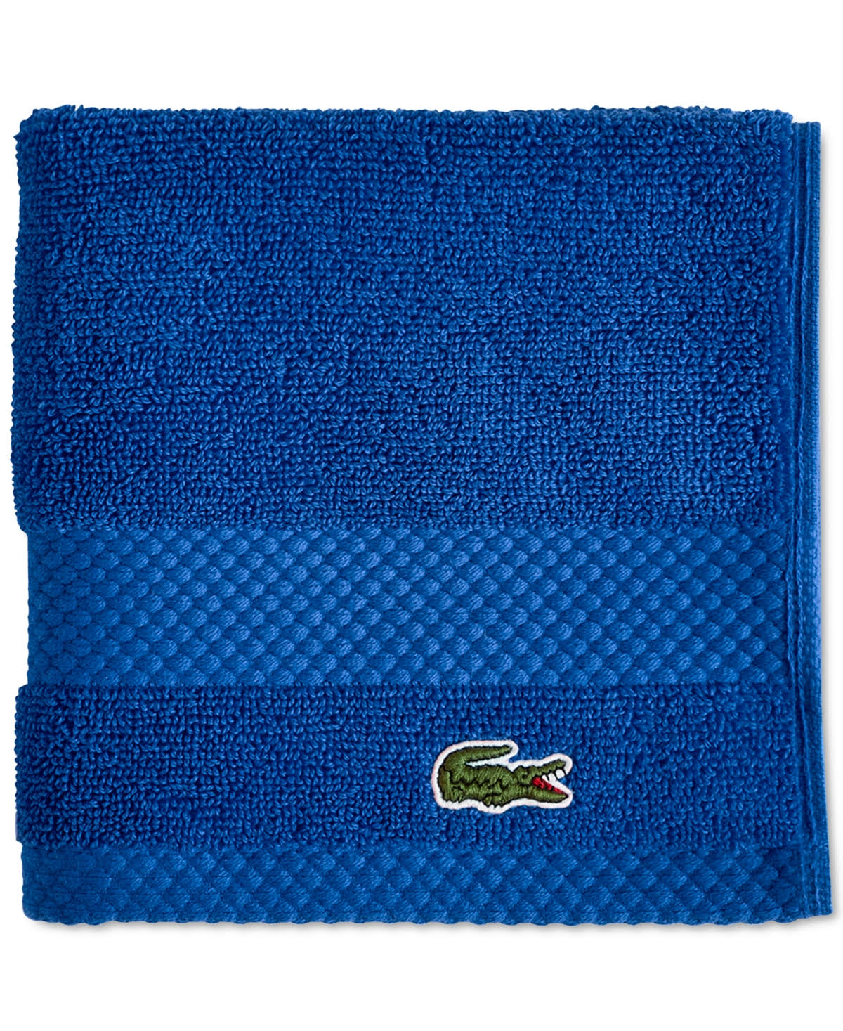 Lacoste Heritage Supima Cotton Wash Cloth, Surf Blue, 13" x 13"