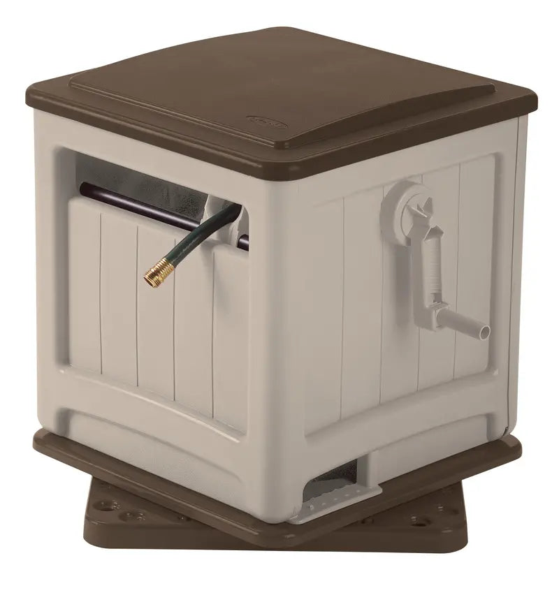 Suncast 225 ft. Resin Smart Trak Hose Reel with Swivel Base, Taupe