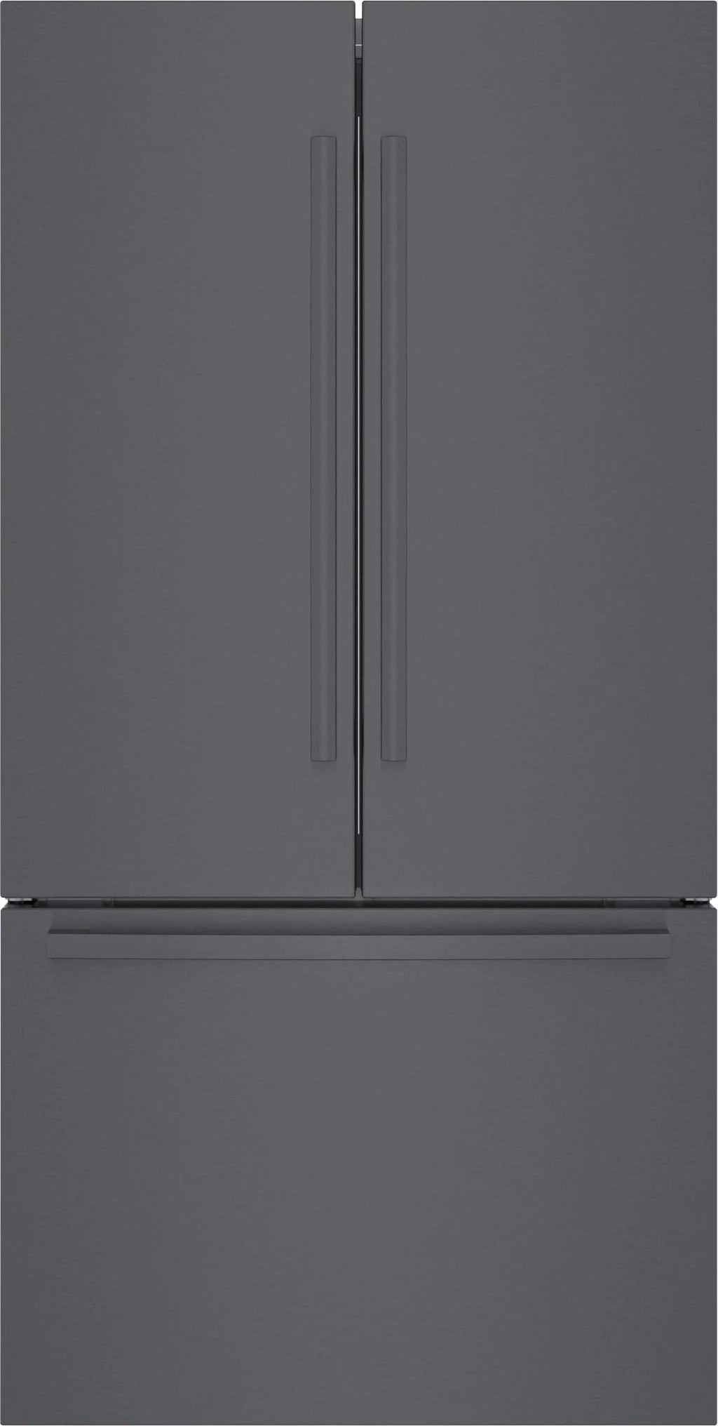 Bosch - 800 Series 21 Cu. Ft. French Door Counter-Depth Smart Refrigerator - Black stainless steel