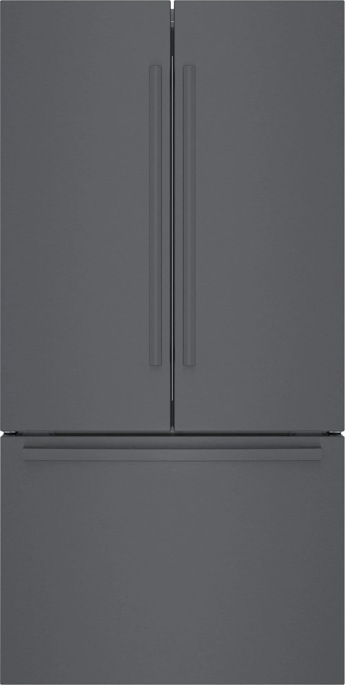 Bosch - 800 Series 21 Cu. Ft. French Door Counter-Depth Smart Refrigerator - Black stainless steel