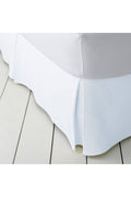 Lands' End California Basketweave Matelasse Bedskirt, White, Queen