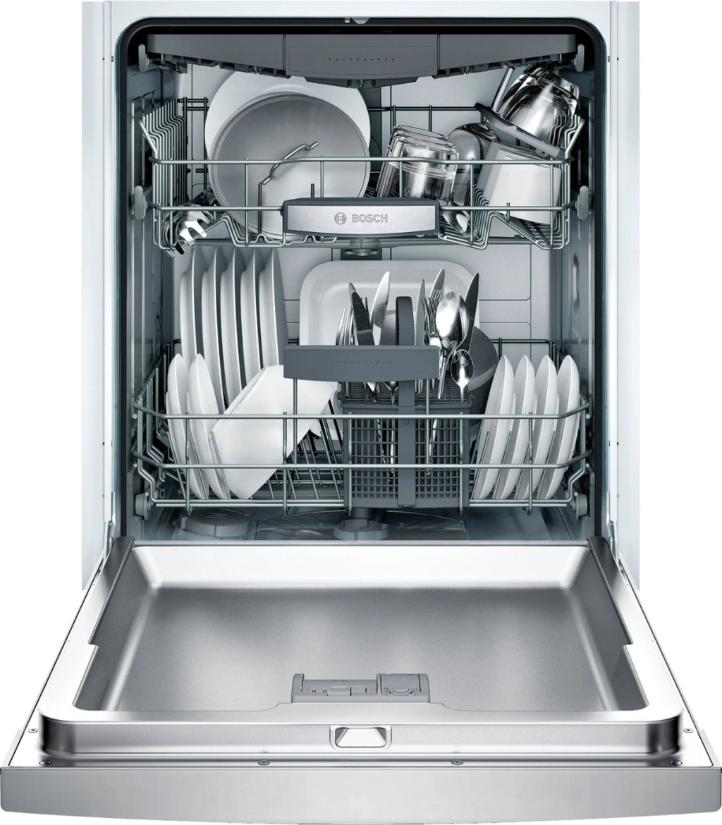 Bosch - 800 Series 24" Front Control Built-In Dishwasher with Stainless Steel Tub - Stainless steel