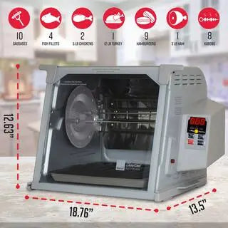 Digital Platinum Showtime Countertop Rotisserie Oven  ST5000PLAT Model with Precise Temperature Control and Multi-Function Cooking