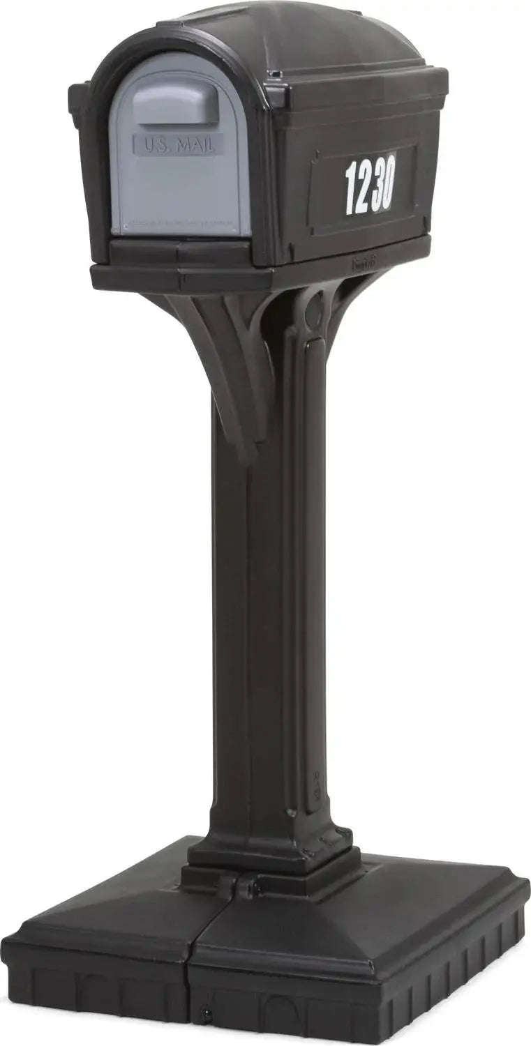 Traditional Black Plastic Residential Mailbox – Durable, Weather-Resistant Curbside Delivery Box