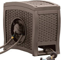 Suncast Aquawinder Hose Reel – Hands-Free, Water-Powered Retractable Reel in Wicker-Style Java Finish