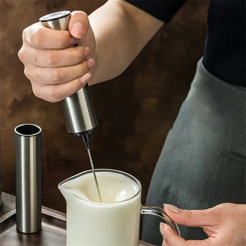 Cordless Handheld Milk Frother for Lattes, Cappuccinos & Hot Drinks