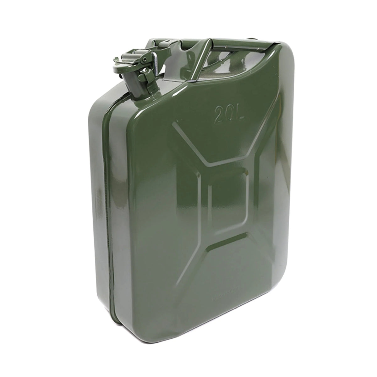 EUBUY 20L Green Metal Jerry Can Store Container with Fixed Spout for Petrol Oil Water Alcohol