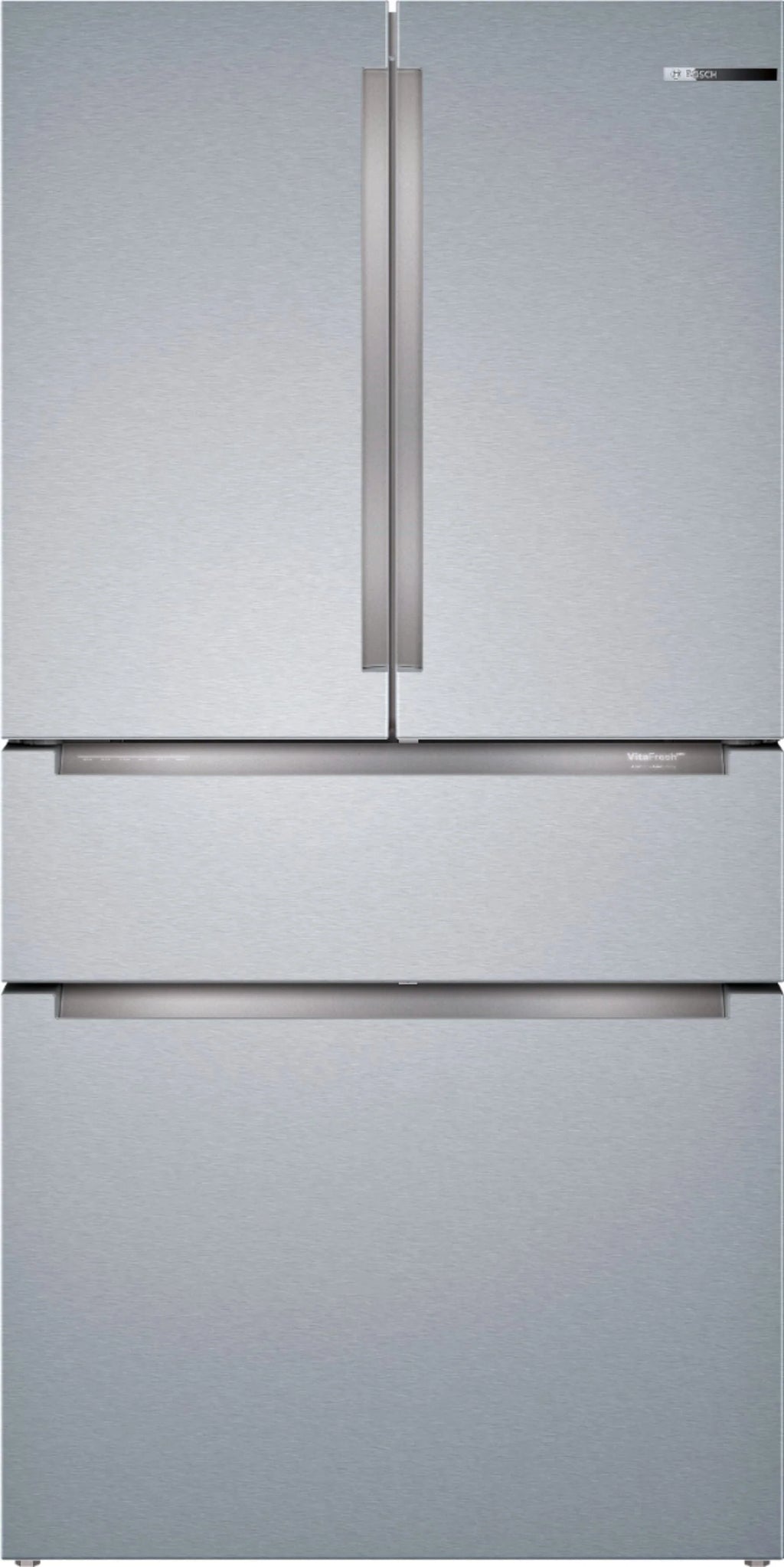Bosch - 800 Series 20.5 Cu. Ft. 4-Door French Door Counter-Depth Smart Refrigerator - Stainless steel
