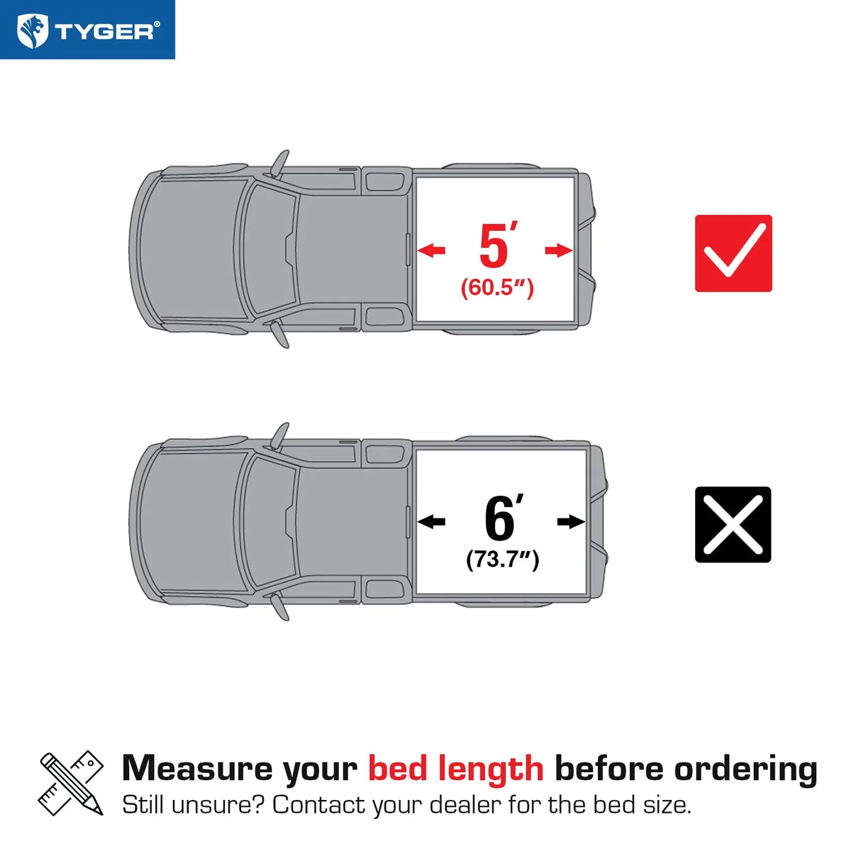 Tyger Auto T3 Soft Tri-fold Truck Bed Tonneau Cover