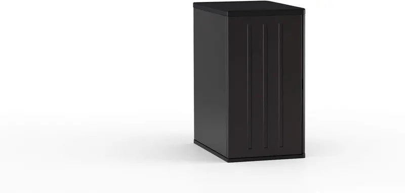 Suncast Heavy-Duty 9 cu. ft Resin Storage Cabinet – Lockable, Reinforced Shelves, USA-Made Garage or Workshop Organizer in Black