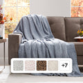 Member's Mark Members Mark Heathered - Flint Stone Cozy Knit Throw
