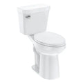 Cotton White ADA-Height Two-Piece Elongated Toilet  1.28-Gallon Siphonic Flush with Quiet-Close Seat