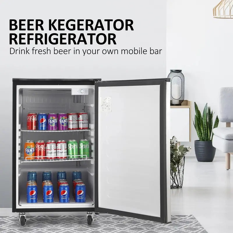 Dual-Tap Kegerator  Full-Size Stainless Steel Draft Beer Dispenser with CO2 Tank and Precision Temp Control (32 F 0 F)