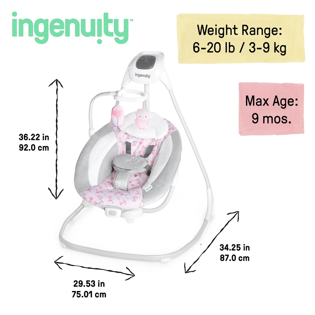 Ingenuity SimpleComfort Cradling Swing Plug