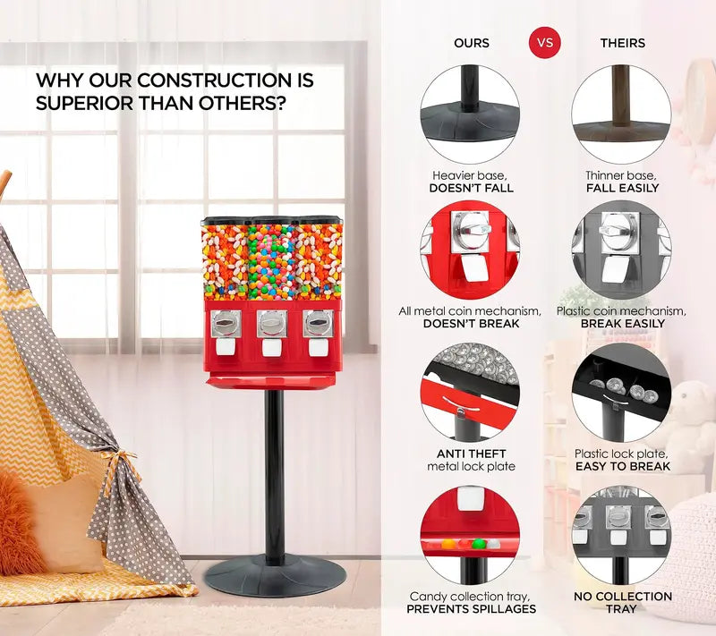Commercial-Grade Removable Canister Dispenser for Bulk Food or Retail Use