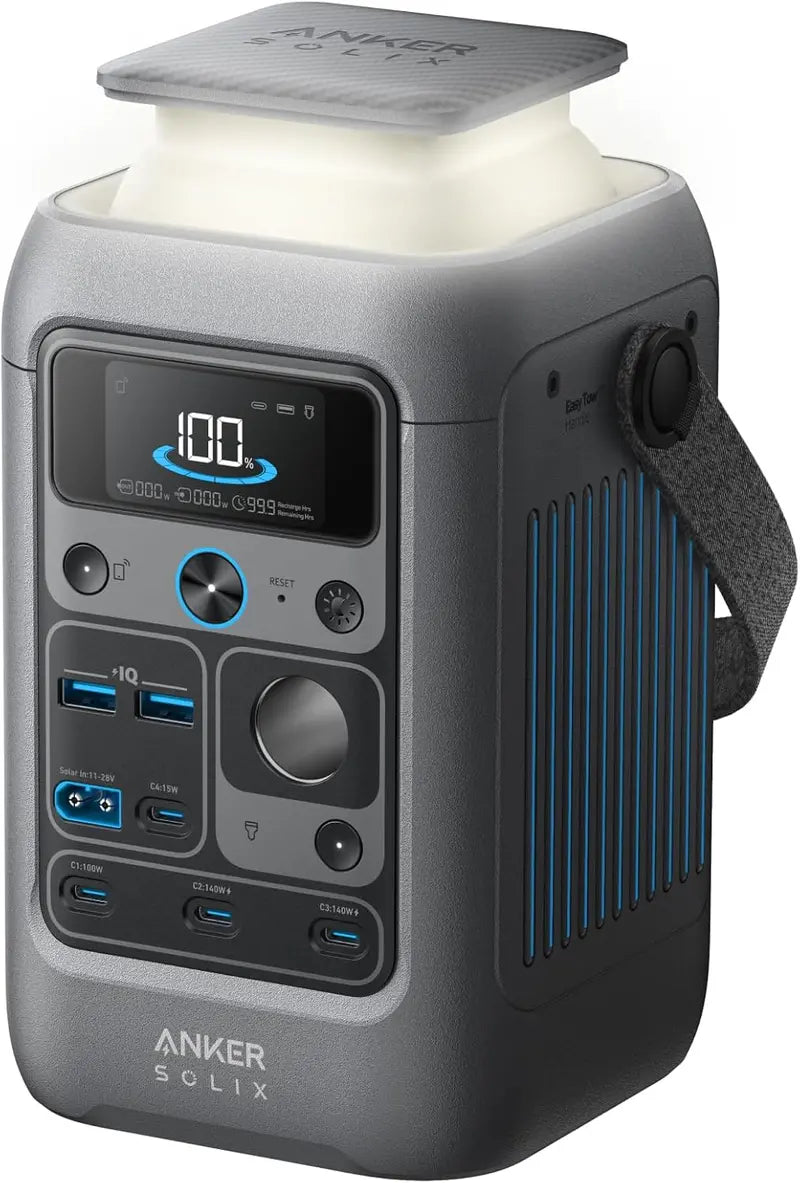 SOLIX C300 Portable Power Bank — 288Wh LiFePO4 Station, 300W Solar Generator, 90,000mAh DC Output (No Wall Charger Included)