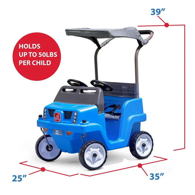 Step2 Side-by-Side Push SUV – Two-Seater Ride-On Toy for Toddlers