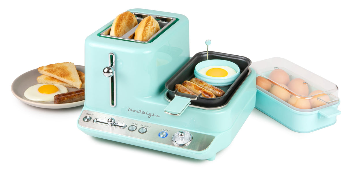 CLBS3AQ Retro 3-in-1 Breakfast Station. Aqua