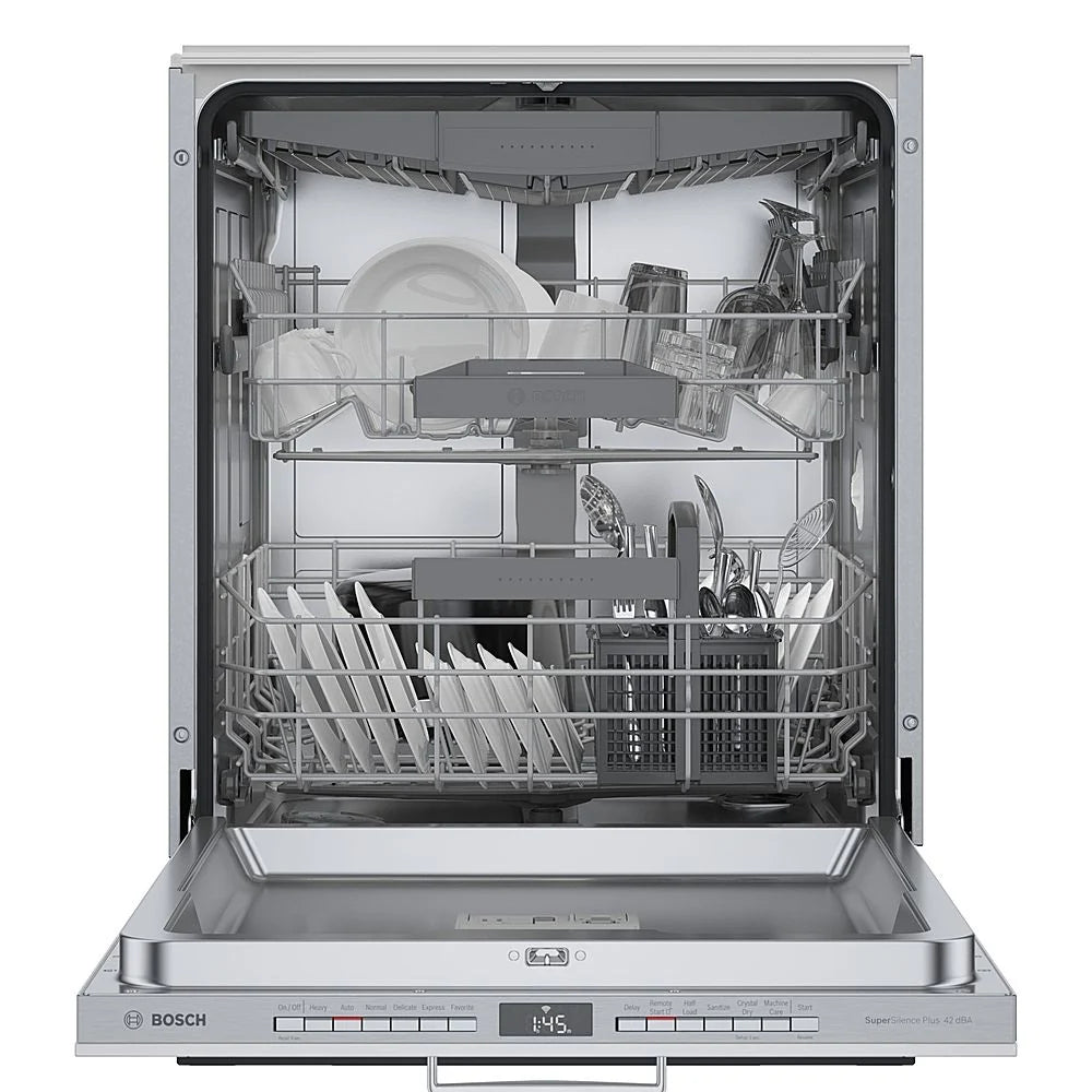 Bosch - 800 Series 24" Top Control Smart Built-In Dishwasher with 3rd Rack and 42 dBA - Custom Panel Ready
