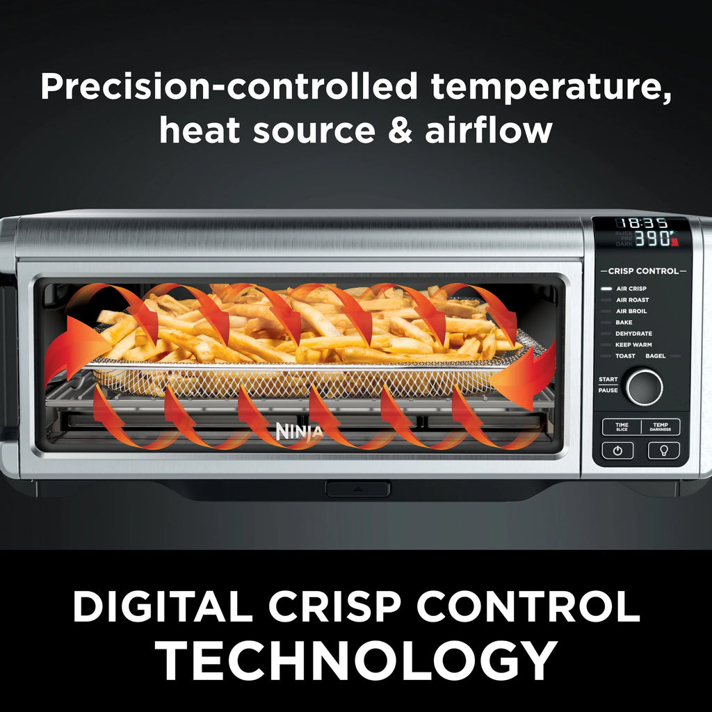 Ninja?? SP101 Foodia? 8 - in - 1 Digital Air Fry Oven, Flip - Away for Storage, Dehydrate, Keep Warm