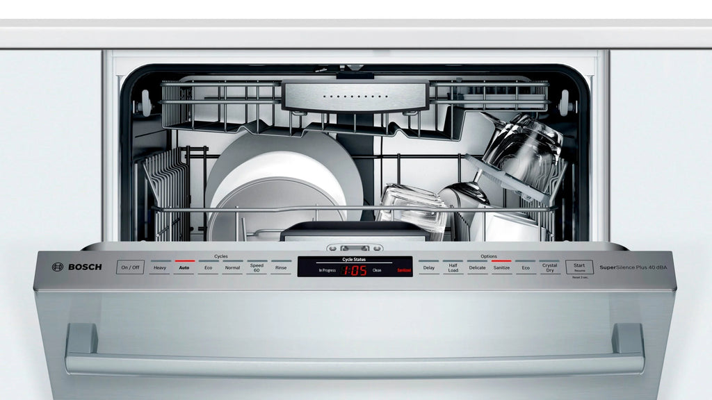 Bosch - 800 Series 24" Top Control Built-In Dishwasher with CrystalDry, Stainless Steel Tub, 3rd Rack, 40 dBa - Stainless steel