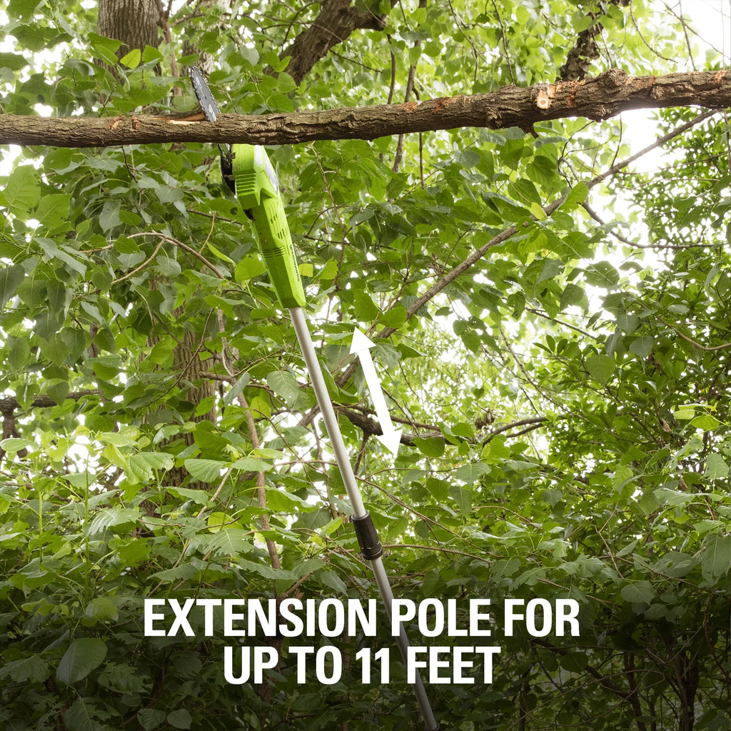 Greenworks 40V 8" Cordless Pole Saw with 2.0 Ah Battery and Charger . 1403702
