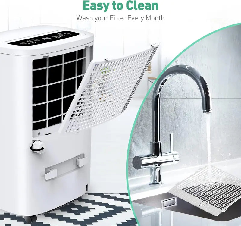 Compact 3-in-1 Portable Air Conditioner with Remote: Cooling, Fan & Dehumidifying for Spaces up to 700 Sq. Ft.