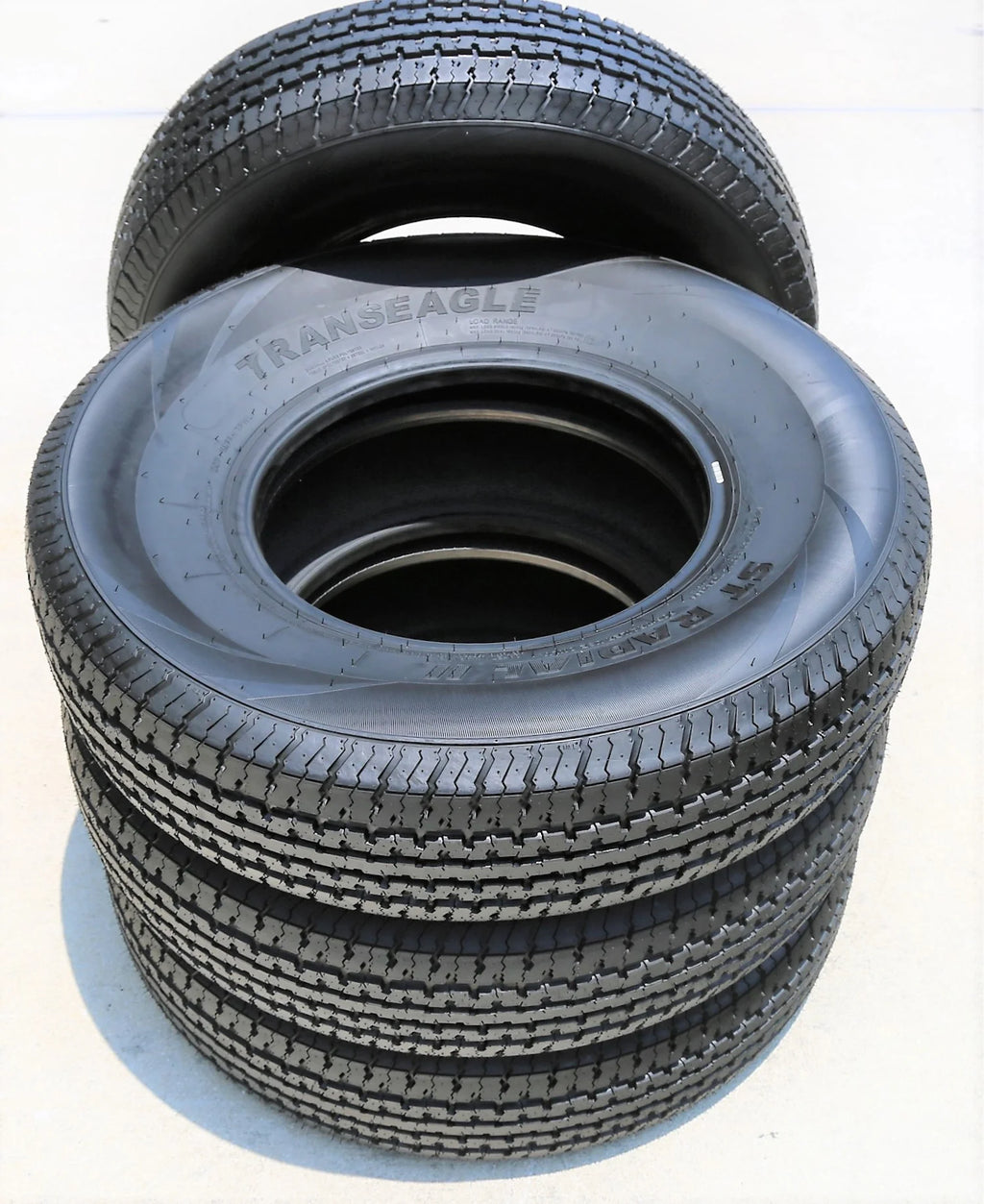 Set of 4 Transeagle ST Radial II Steel Belted ST225/75R15 225/75R15 117/112 L E 10 Ply Trailer Tires