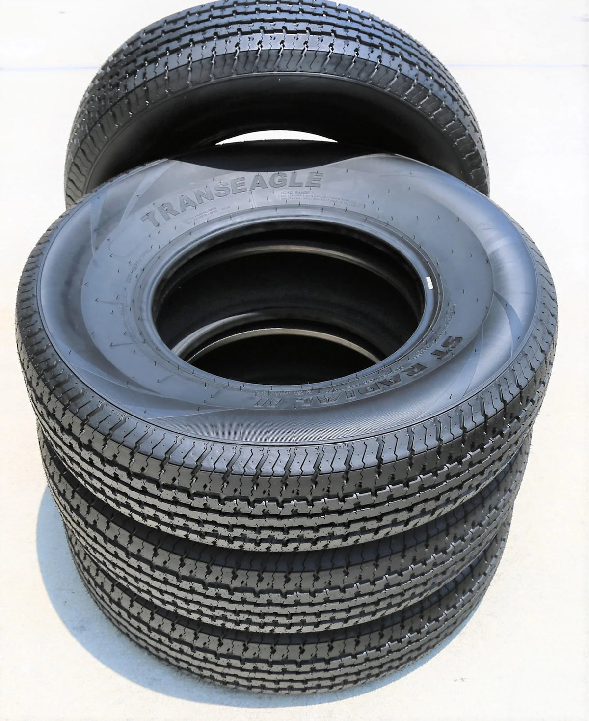 Set of 4 Transeagle ST Radial II Steel Belted ST225/75R15 225/75R15 117/112 L E 10 Ply Trailer Tires