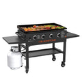 4 - Burner 36" Griddle Cooking Station with Side Shelves