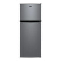 Stainless Steel 4.6 Cu Ft Mini Fridge with Freezer – Compact Two-Door Refrigerator for Dorms, Offices, or Apartments